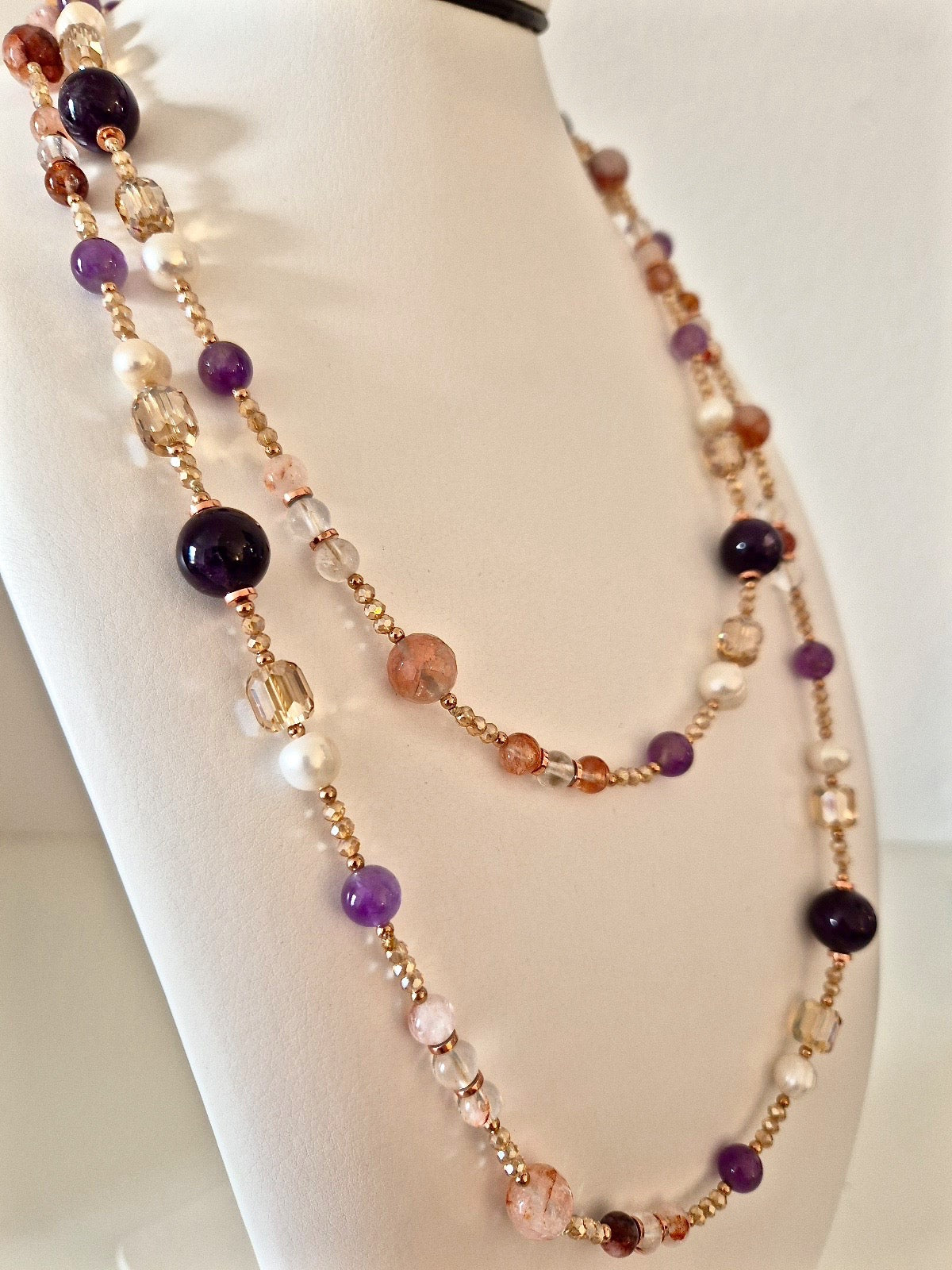 Collana Chanellina Agate naturali