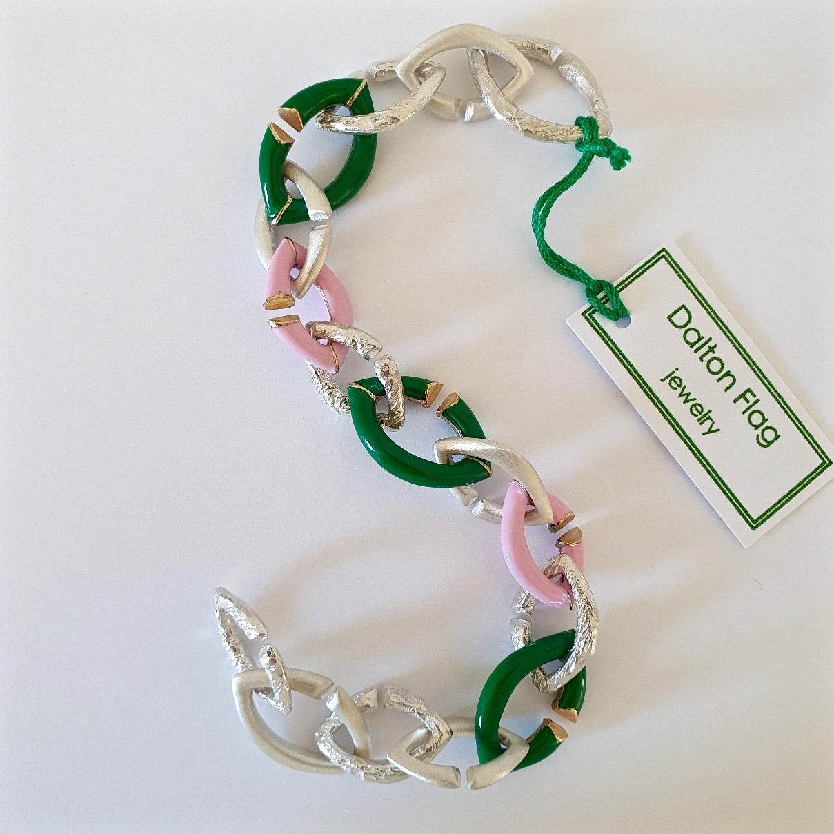 Bracciale DALTON CHAIN VerdeDalton Rosa (3+2m)