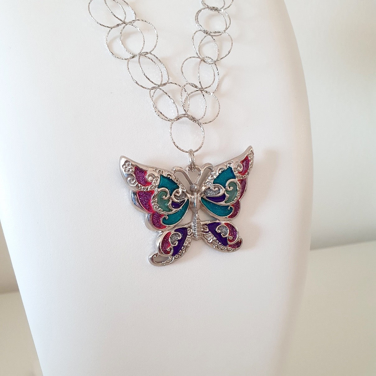Collana Farfalla Liberty smalt