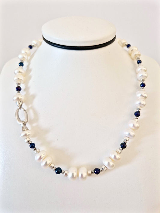 Collana Perle Blue