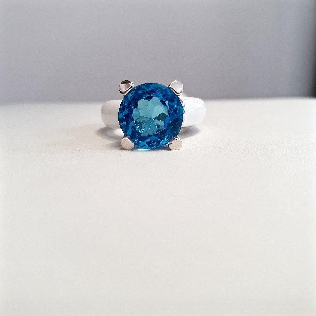 Anello Chiodo Bianco Azzurro