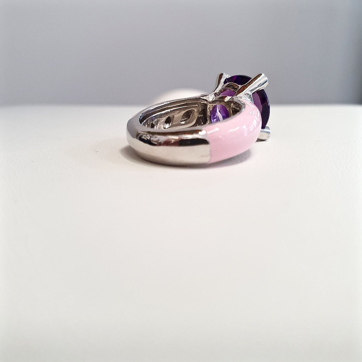 Anello Chiodo Rosa Viola