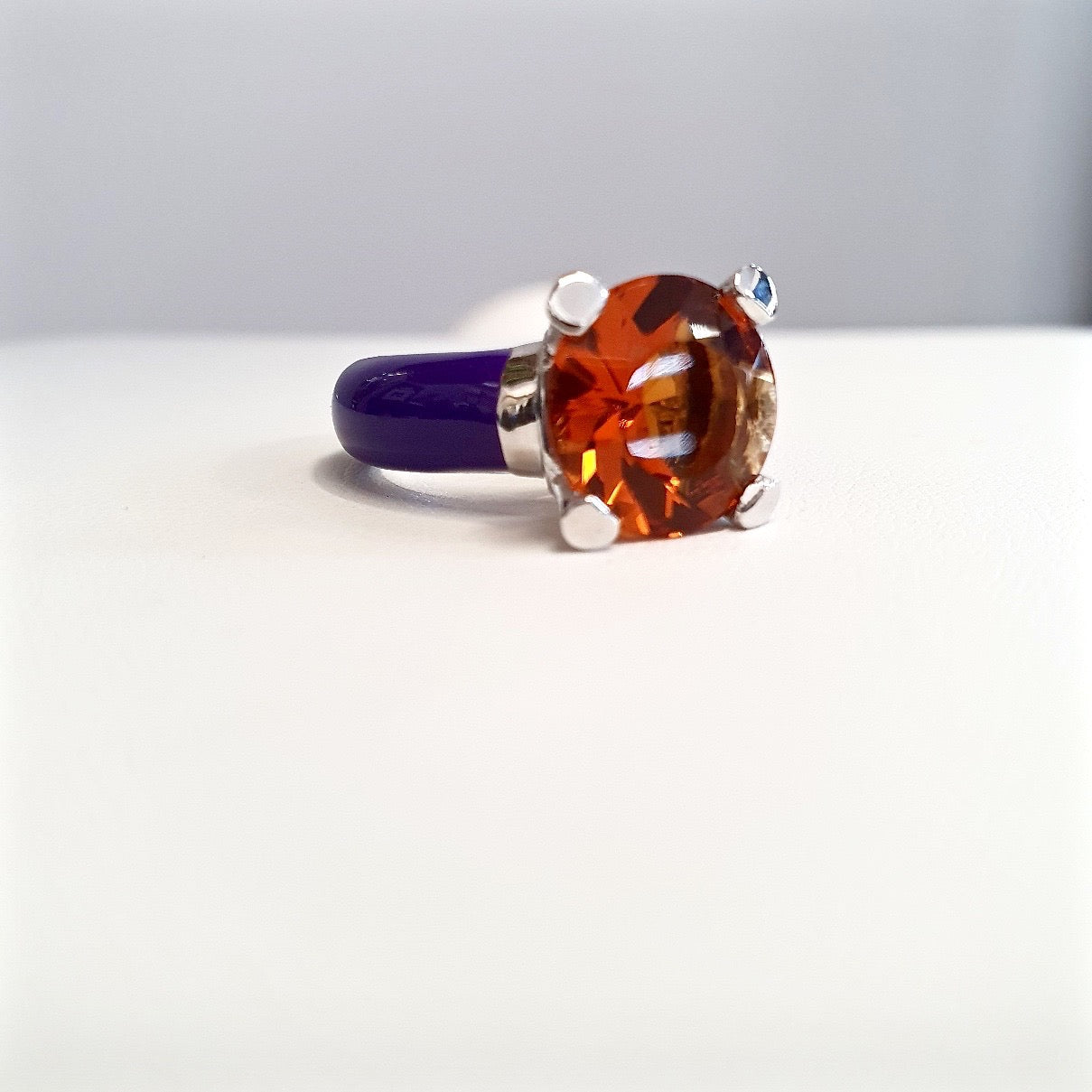 Anello Chiodo Viola Giallo