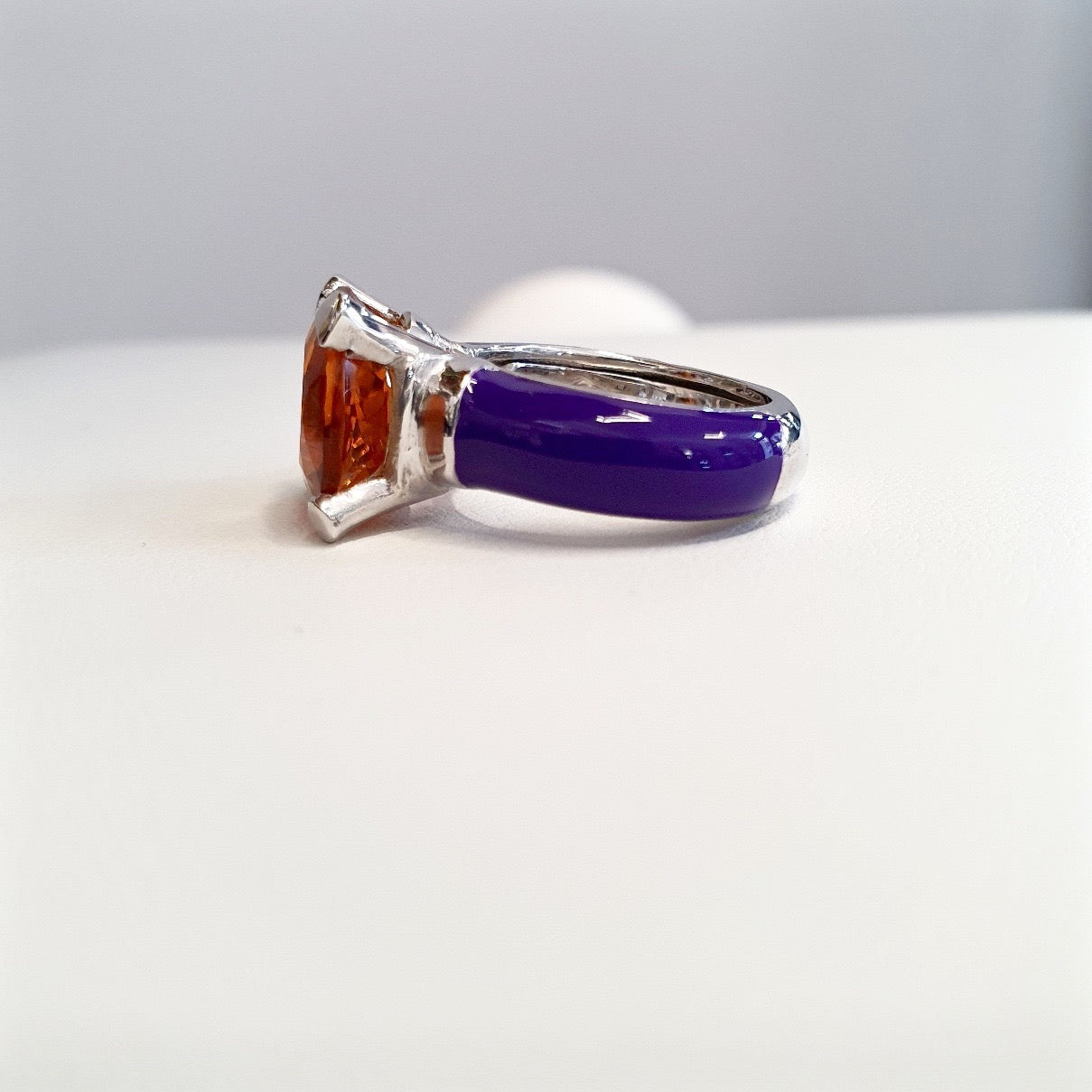 Anello Chiodo Viola Giallo