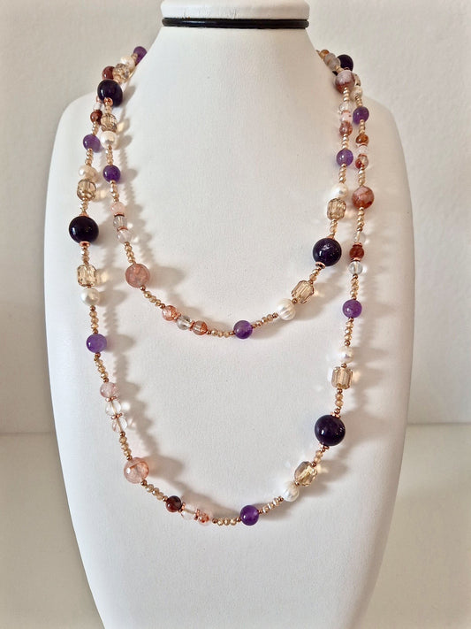 Collana Chanellina Agate naturali