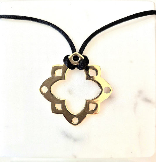 Ciondolo "Lucky Star" in Bronzo dorato