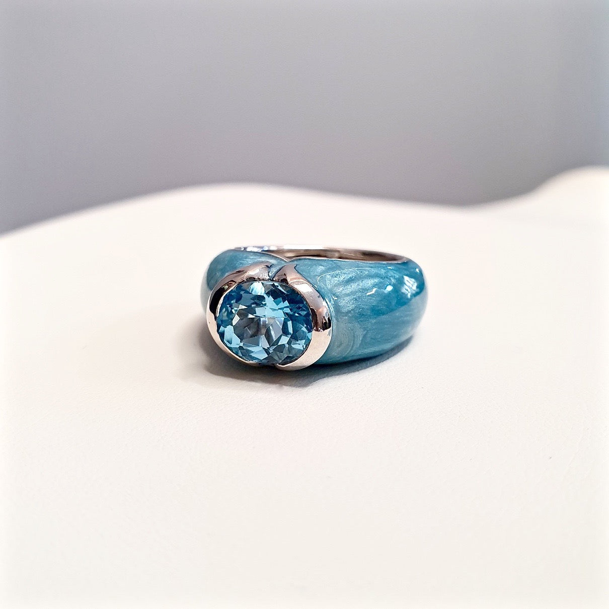 Anello Smalt 03 Azzurro.Tpz.Azz.