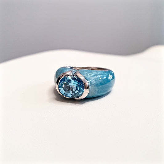 Anello Smalt 03 Azzurro.Tpz.Azz.