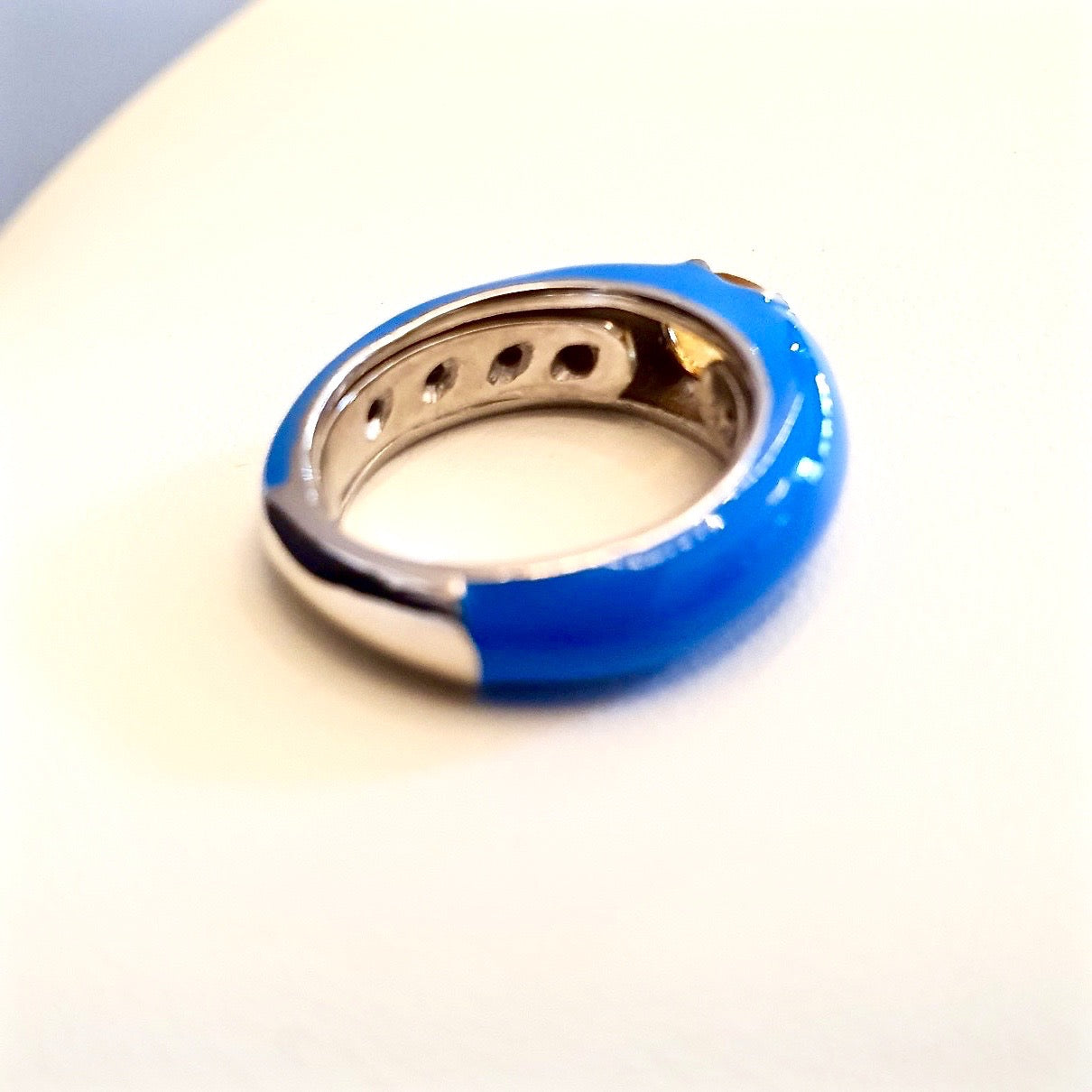 Anello Smalt 02 Blue.Yellow