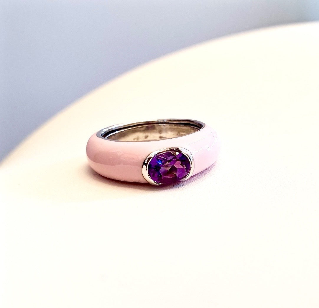 Anello Smalt 02 Rosa.Violet