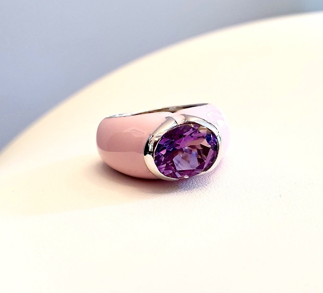 Anello Smalt 03 Rosa.Violet