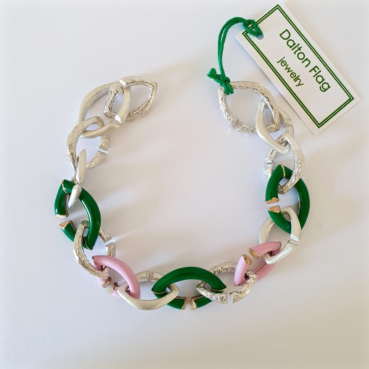 Bracciale DALTON CHAIN VerdeDalton Rosa (3+2m)