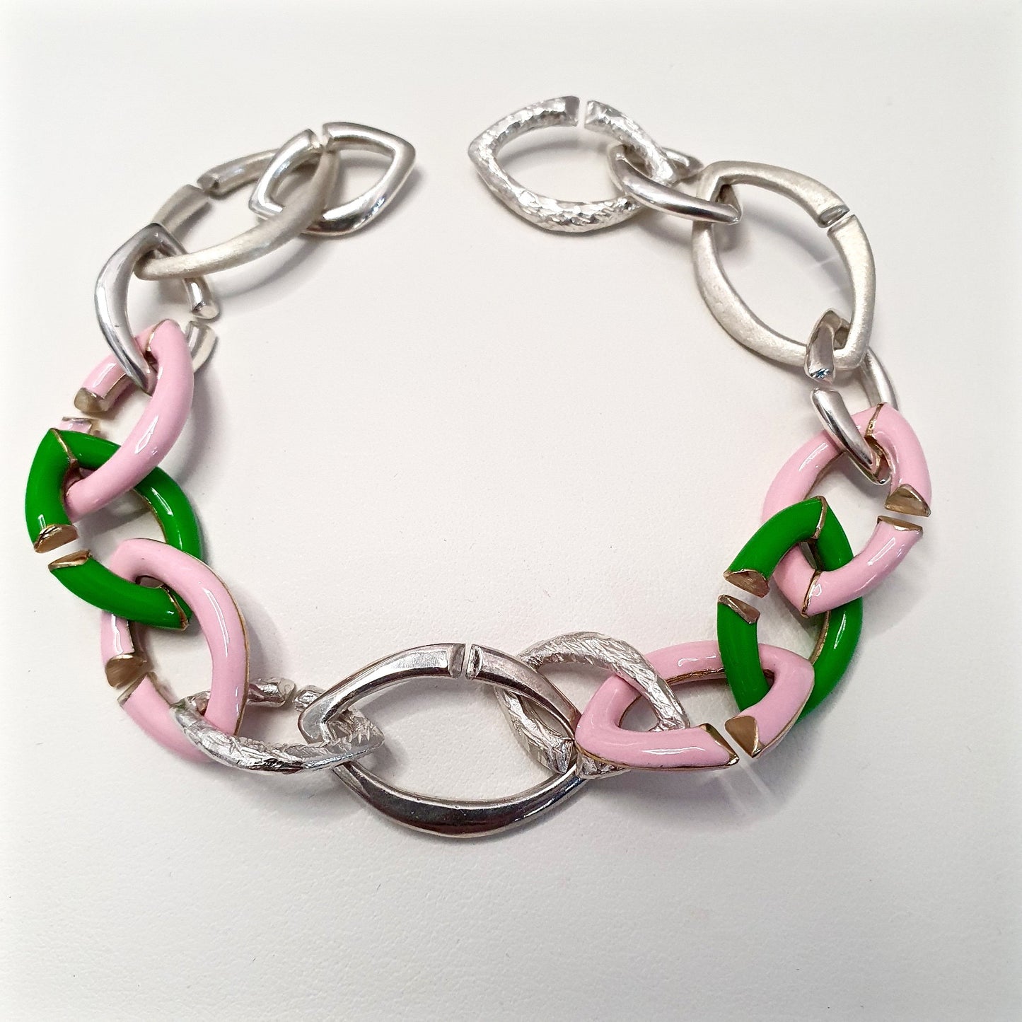 Bracciale DALTON CHAIN Green Apple & Rose