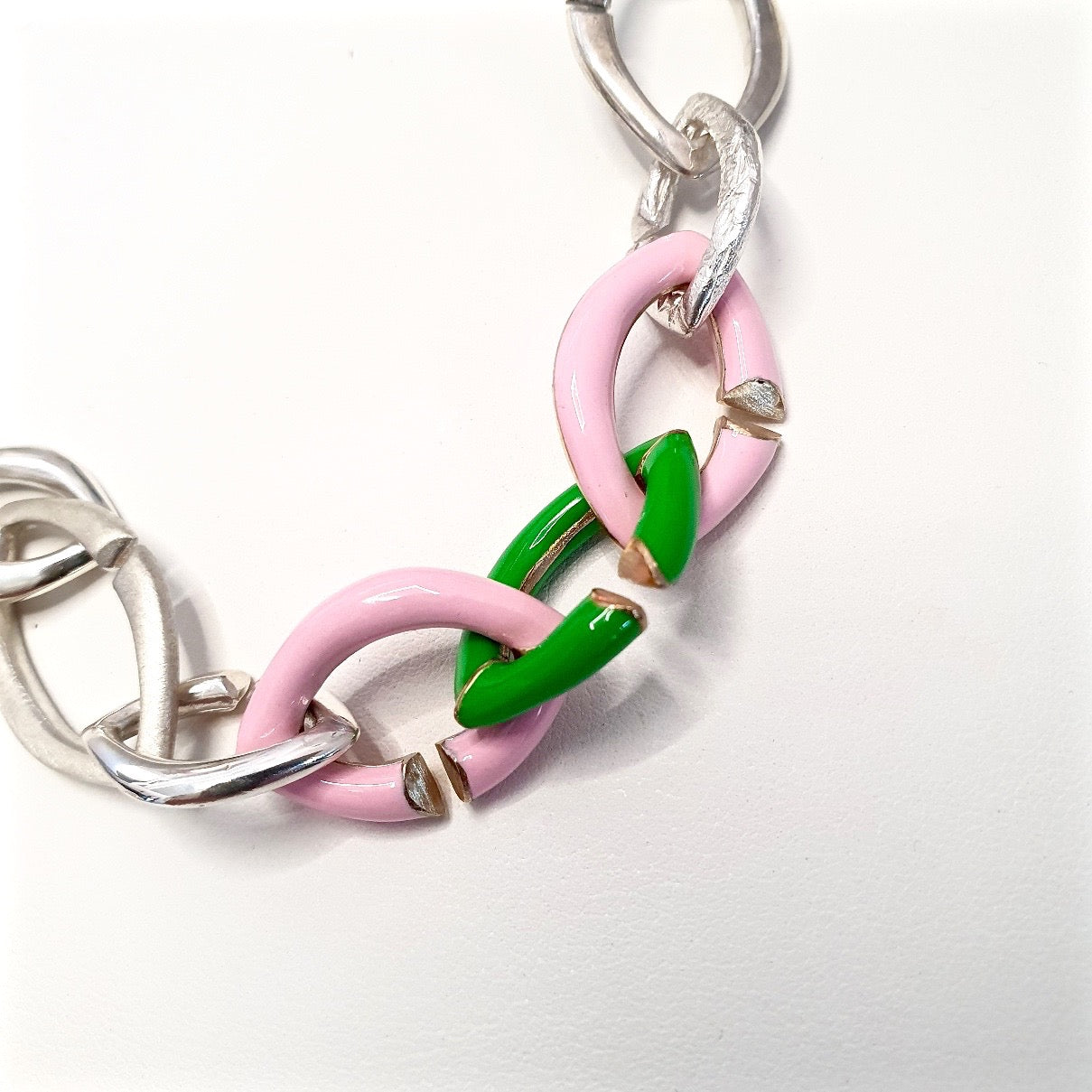 Bracciale DALTON CHAIN Green Apple & Rose